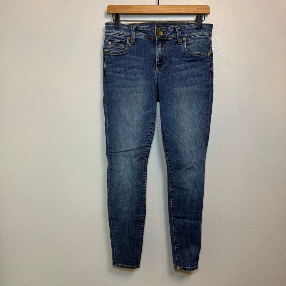 KUT from the Kloth Toothpick Skinny Jeans Blue Medium Wash Women's Size 4 Short